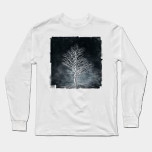 Dream Tree - Night Scene With Single Tree Long Sleeve T-Shirt